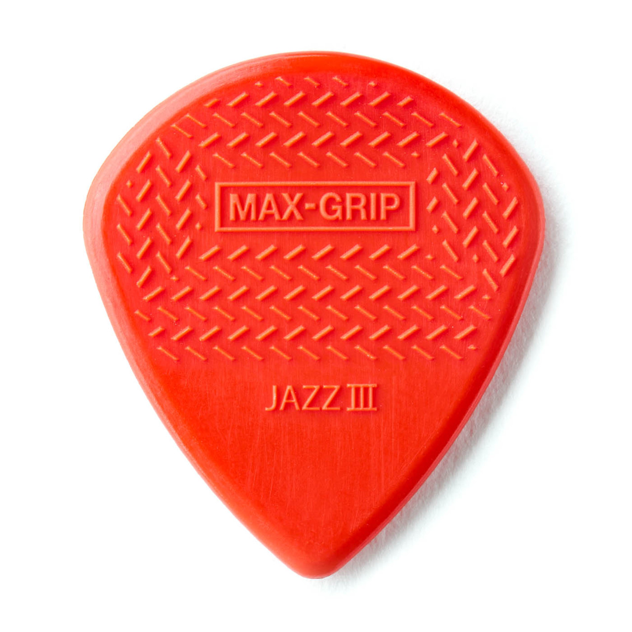 Dunlop Max Grip Jazz III Nylon Guitar Picks, Red, 6-Pack